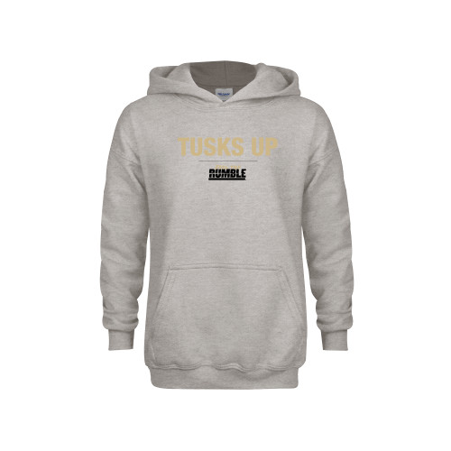  Youth Grey Fleece Hood - Purdue University Fort Wayne Tusks Up