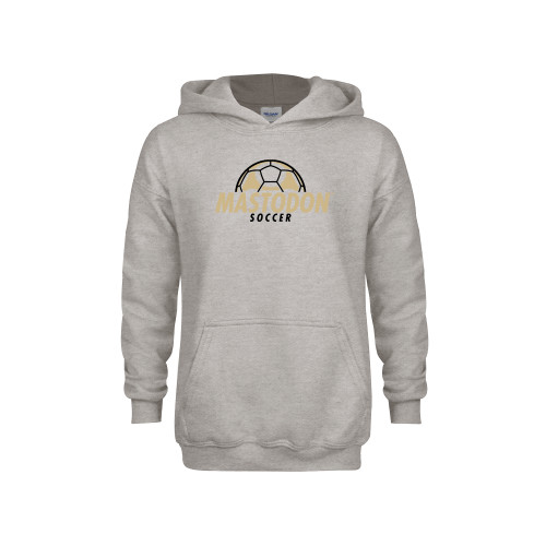  Youth Grey Fleece Hood - Purdue University Fort Wayne Soccer Graphic