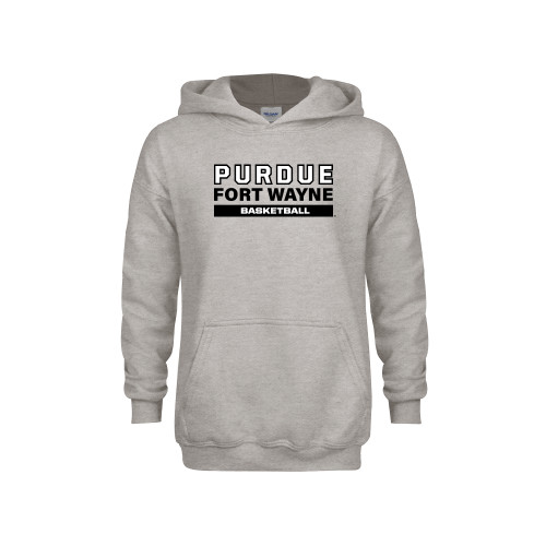  Youth Grey Fleece Hood - Purdue University Fort Wayne Basketball