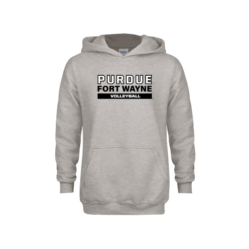  Youth Grey Fleece Hood - Purdue University Fort Wayne Volleyball