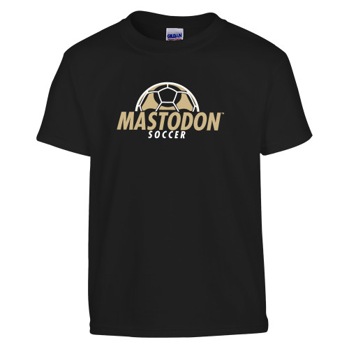  Youth Black T Shirt - Purdue University Fort Wayne Soccer Graphic
