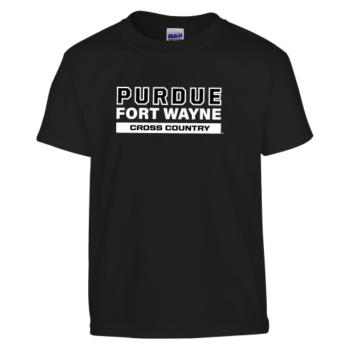  Youth Black T Shirt - Purdue University Fort Wayne Cross Country