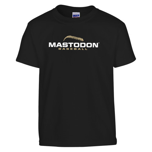  Youth Black T Shirt - Purdue University Fort Wayne Baseball Graphic