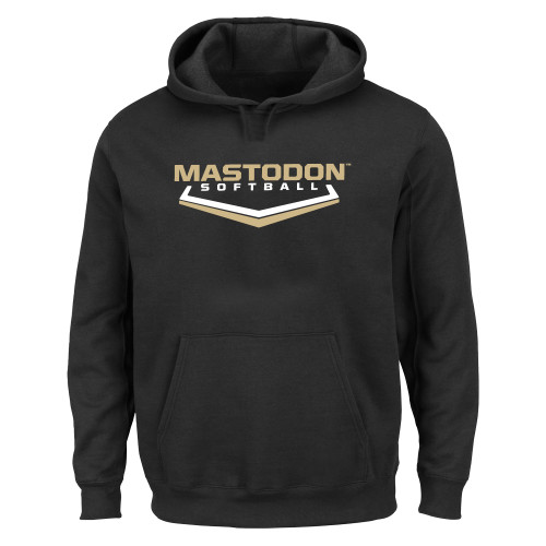  Extended Black Hoodie - Purdue University Fort Wayne Softball Graphic