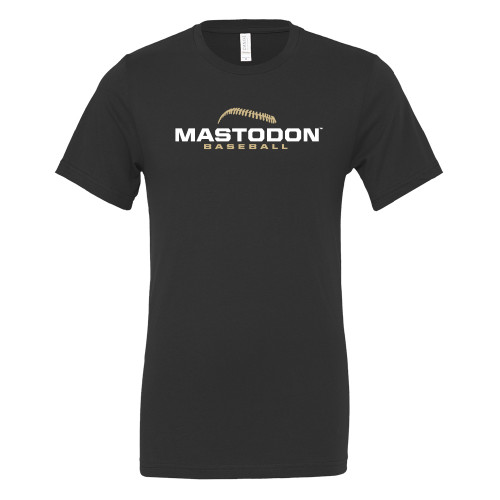  Bella + Canvas Black Jersey Cotton T Shirt - Purdue University Fort Wayne Baseball Graphic
