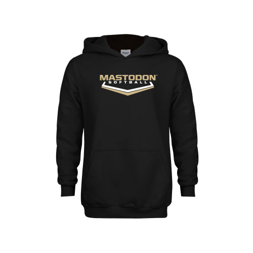  Youth Black Fleece Hoodie - Purdue University Fort Wayne Softball Graphic