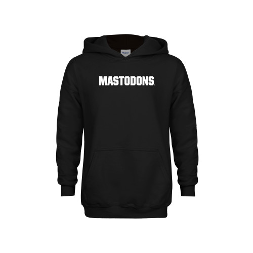  Youth Black Fleece Hoodie - Mastodons Secondary Wordmark