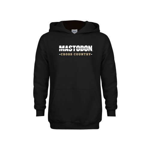  Youth Black Fleece Hoodie - Split Mastodon Cross Country