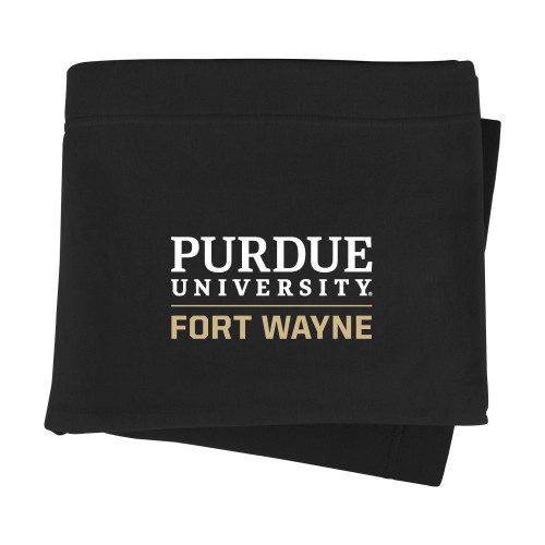  Black Sweatshirt Blanket - Purdue University Fort Wayne Primary Institutional Mark
