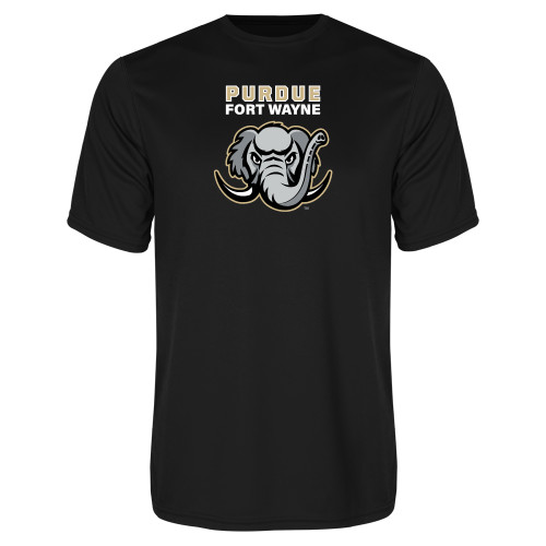  Black Performance Tee - Purdue University Fort Wayne Primary Athletic Mark