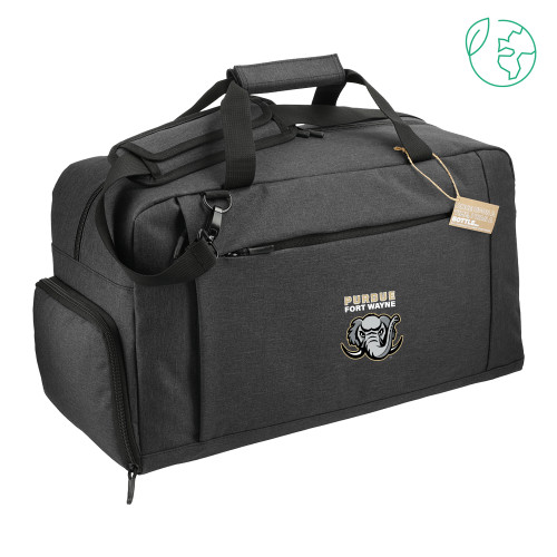  Aft Recycled PET 21 Inch Charcoal Duffel - Purdue University Fort Wayne Primary Athletic Mark