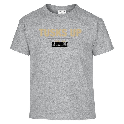  Youth Grey T Shirt - Purdue University Fort Wayne Tusks Up