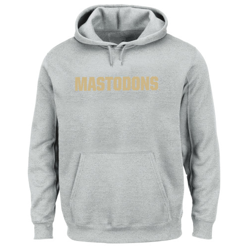  Extended Heather Grey Hoodie - Mastodons Secondary Wordmark