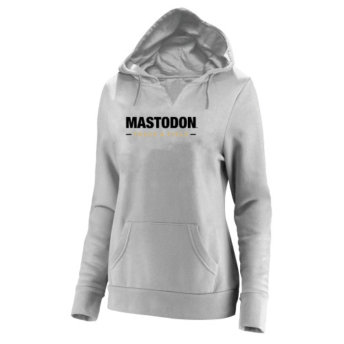  Womens Plus Heather Grey Hoodie - Mastodon Track and Field