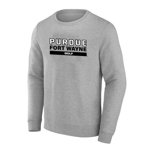  Extended Heather Grey Crew - Purdue University Fort Wayne Golf