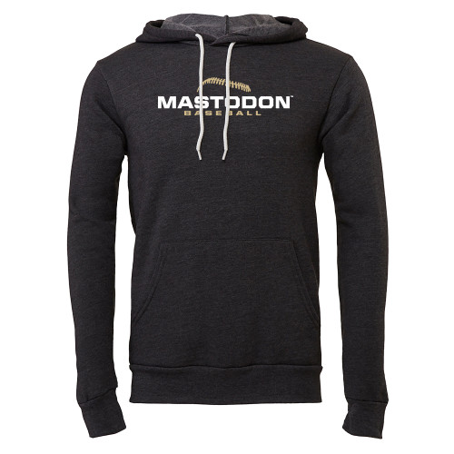  Bella + Canvas Dark Grey Heather Fleece Hood - Purdue University Fort Wayne Baseball Graphic