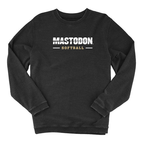  Boxercraft Womens Black Corded Crew - Split Mastodon Softball
