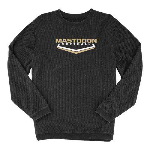  Boxercraft Womens Black Corded Crew - Purdue University Fort Wayne Softball Graphic