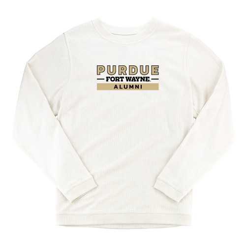  Boxercraft Womens Cream Corded Crew - Purdue University Fort Wayne Alumni