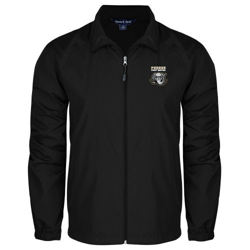  Black Full Zip Wind Jacket - Purdue University Fort Wayne Primary Athletic Mark