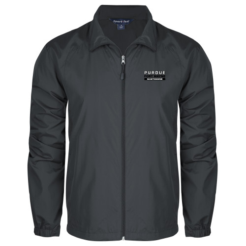  Charcoal Full Zip Wind Jacket - Purdue University Fort Wayne Mastodons Secondary Wordmark