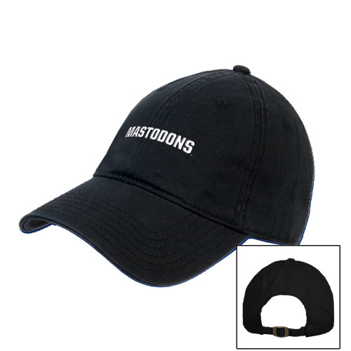 Black Unstructured Adjustable Low Profile Hat - Mastodon Secondary Wordmark