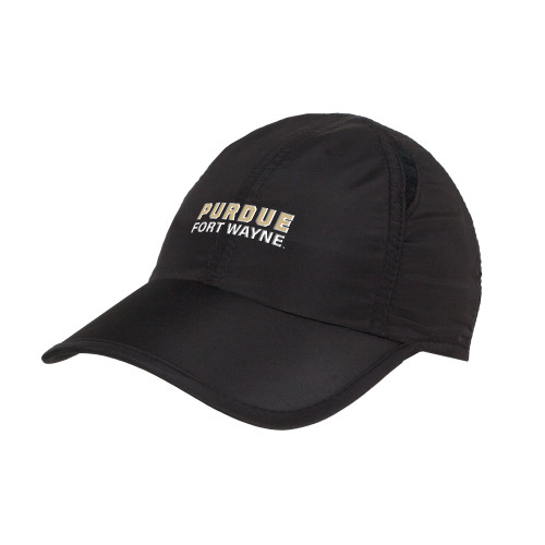  Black Performance Cap - Purdue University Fort Wayne Primary Athletic Wordmark