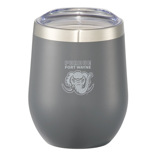 Corzo Vacuum Insulated Charcoal Cup 12oz - Purdue University Fort Wayne Primary Athletic Mark Engraved
