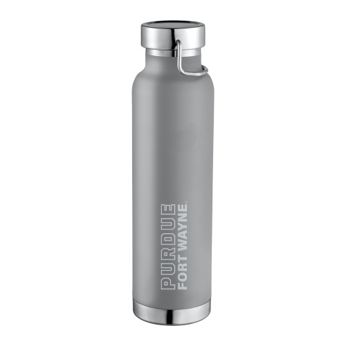  Thor Copper Vacuum Insulated Grey Bottle 22oz - Purdue University Fort Wayne Primary Athletic Wordmark Engraved