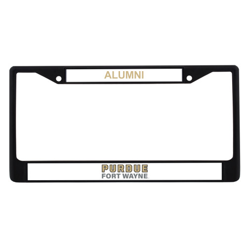  Alumni Metal License Plate Frame in Black - Purdue University Fort Wayne Primary Athletic Wordmark