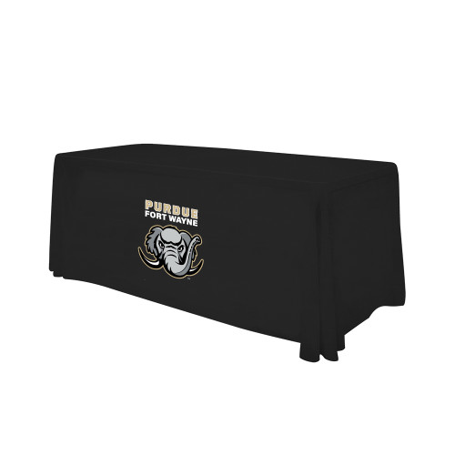  Black 6 foot Table Throw - Purdue University Fort Wayne Primary Athletic Mark