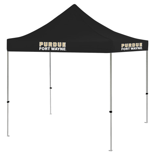  9 ft x 9 ft Black Tent - Purdue University Fort Wayne Primary Athletic Wordmark