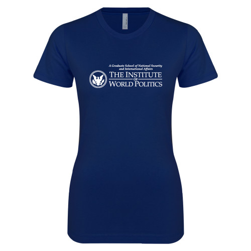  Next Level Womens Navy Boyfriend Tee - Primary