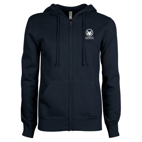  ENZA Womens Navy Fleece Full Zip Hoodie - Primary Stack