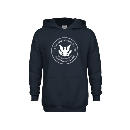  Youth Navy Fleece Hoodie - IWP Seal