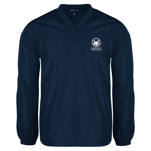  Navy V Neck Raglan Windshirt - Primary Stack