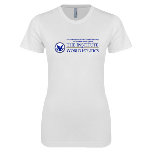  Next Level Womens White Boyfriend Tee - Primary