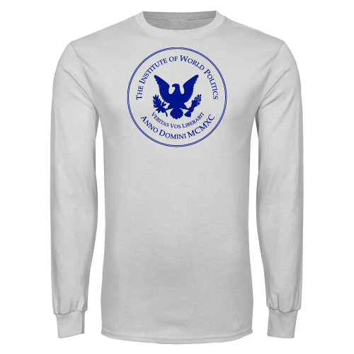  White Long Sleeve T Shirt - IWP Seal