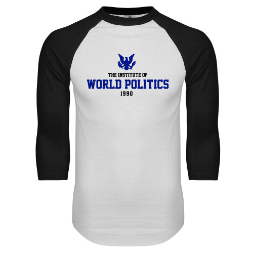  White/Black Raglan Baseball T Shirt - Additional World Politics