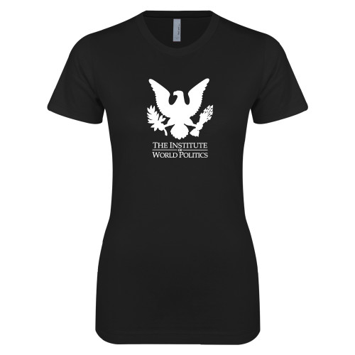  Next Level Womens Black Boyfriend Tee - IWP Eagle