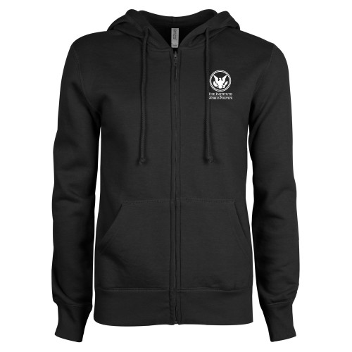  ENZA Womens Black Fleece Full Zip Hoodie - Primary Stack