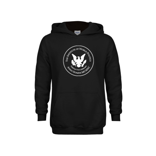  Youth Black Fleece Hoodie - IWP Seal