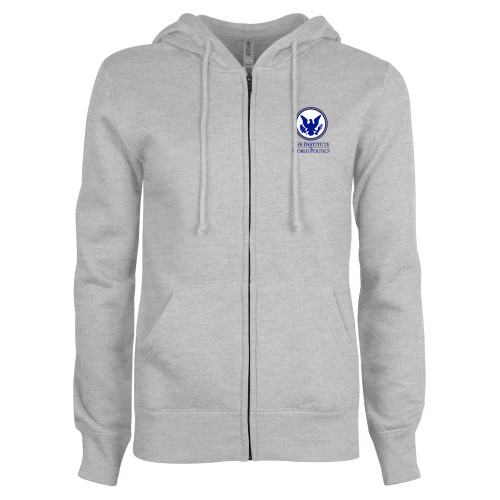  ENZA Womens Grey Fleece Full Zip Hoodie - Primary Stack