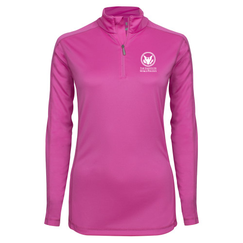  Syntrel Womens Raspberry Interlock 1/4 Zip - Primary Stack