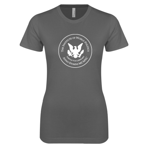  Next Level Womens Charcoal Boyfriend Tee - IWP Seal