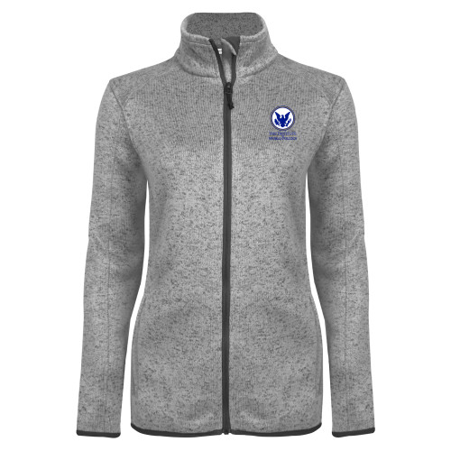  Womens Grey Heather Fleece Jacket - Primary Stack