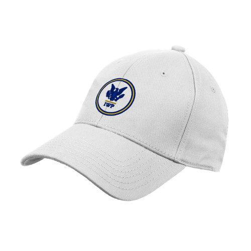 White Structured Adjustable Pro Style Hat - IWP Circle