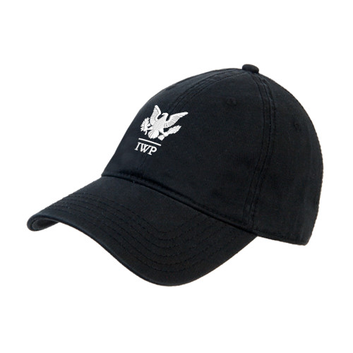  Black Unstructured Adjustable Low Profile Hat - IWP Eagle