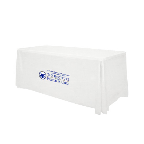  White 6 foot Table Throw - Primary