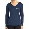 Thumbnail image for  Womens Navy Performance Long Sleeve V Neck Shirt
